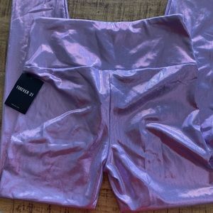 Forever 21 Metallic/mermaid print leggings